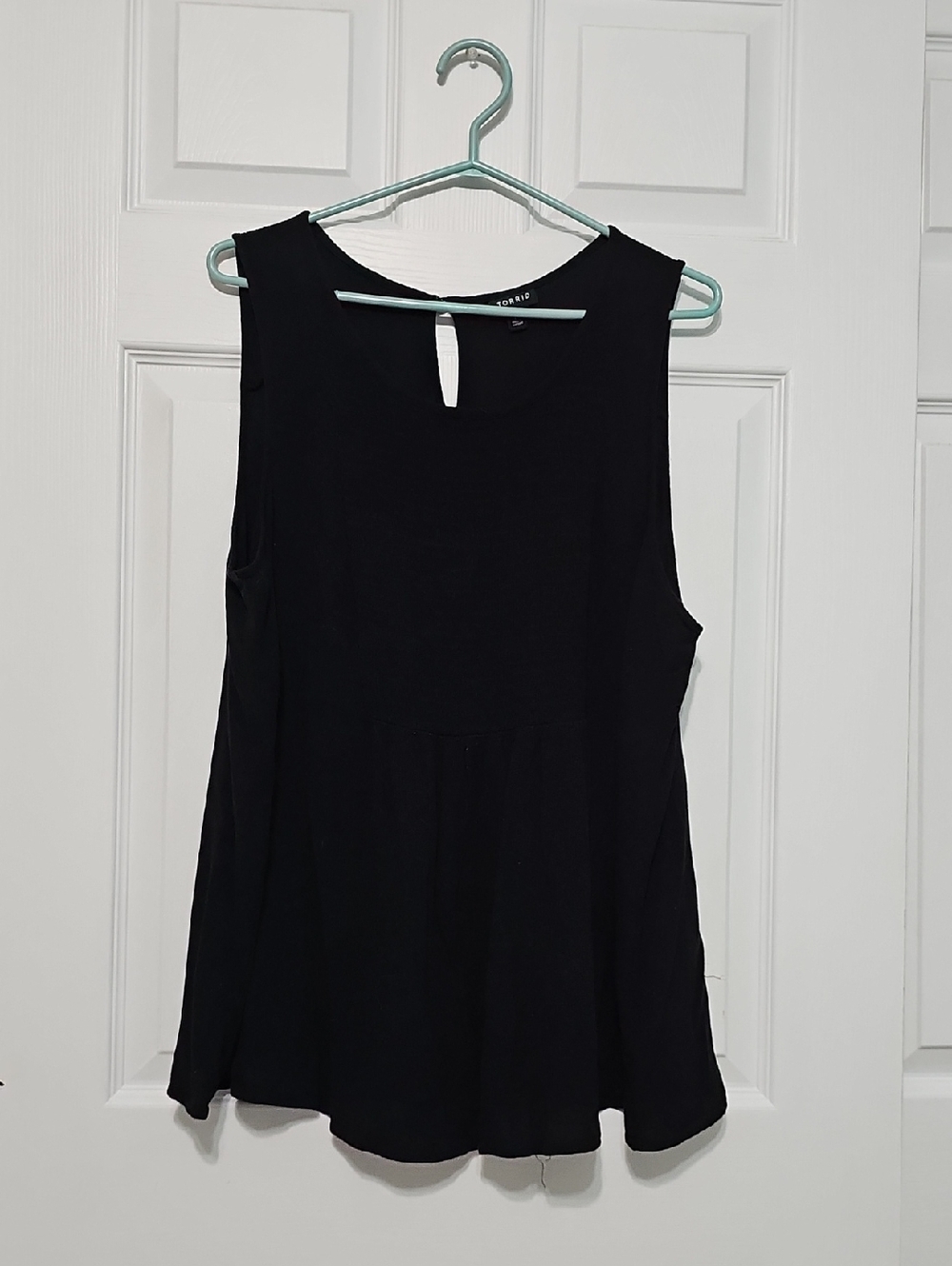 Torrid Black Sleeveless Peplum Tank Top